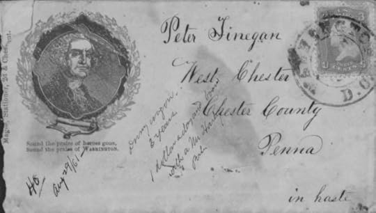 The envelope which contained Peter Finegan's letter to his parents, which is analysed below (Fold3.com/NARA)
