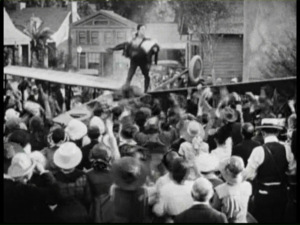 Houdini triumphantly survives the crash 
