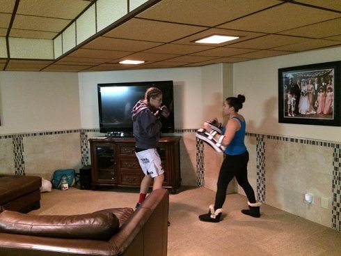 serena and jamie warming up