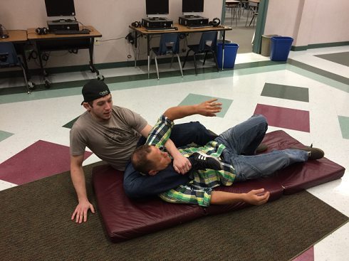 chris and rick in the hall