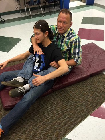 roxy and rick in hallway