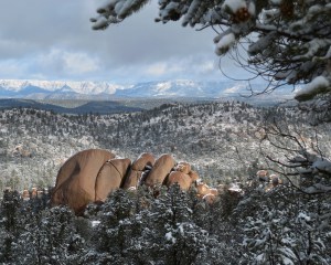 Bike Trail to Mogollon Rim in Snow by Randy Cockrell