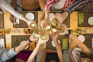 Friends having a toast