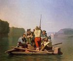 Lighter Relieving the Steamboat Aground (George Caleb Bingham) [PD-US]