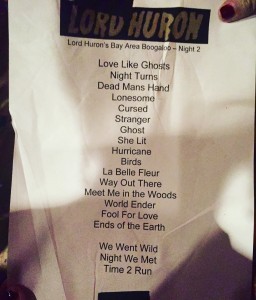 LH Dec 2015 setlist