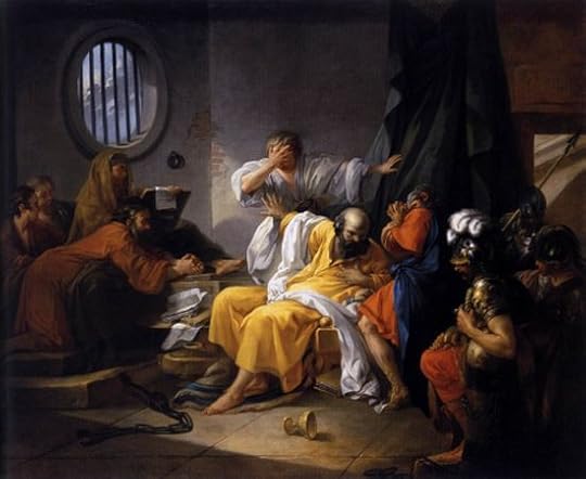 The Death of Socrates by Jacques-Philip-Joseph de Saint-Quentin, 1762. Public domain via Wikimedia Commons.