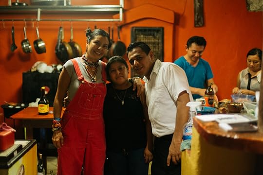 Anna, Marce, Carlos and Emiliano in the background with his sister helping him out.