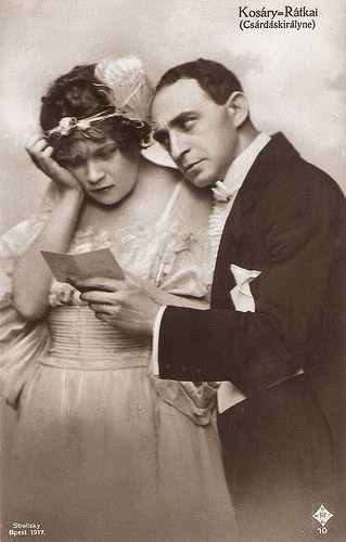 Emmi Kosáry and Márton Rátkai in Csárdáskirálynö (1916)