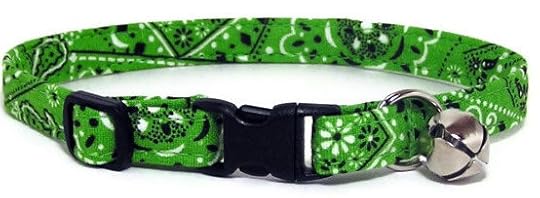 Cute Cat Collar - Lime Green Bandana - Breakaway Safety Cute Fancy Cat Kitten Collar