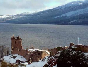Urquhart Castle in winter