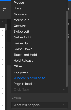 Starting an interaction.