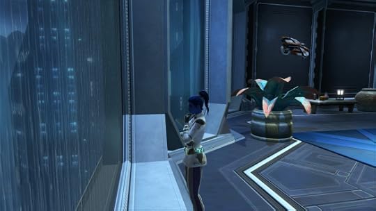 My Imperial agent plotting from her Dromund Kaas stronghold in Star Wars: The Old Republic