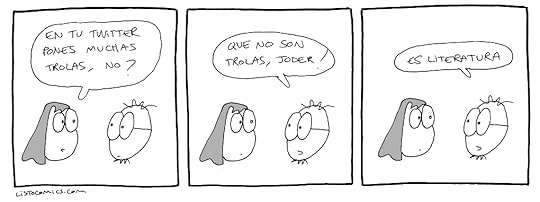 Tira cómica sobre Twitter y las trolas.