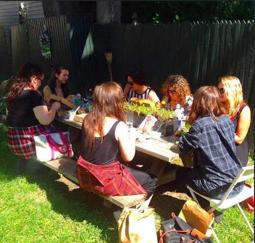 photo of writers writing in plaid 