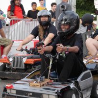 Ahmed at the wheel of the 