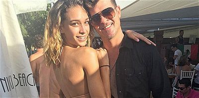 Robin Thicke's Girlfriend's Skimpy Bikini Is Way Too Small, And 