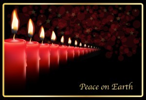 Peace on earth red