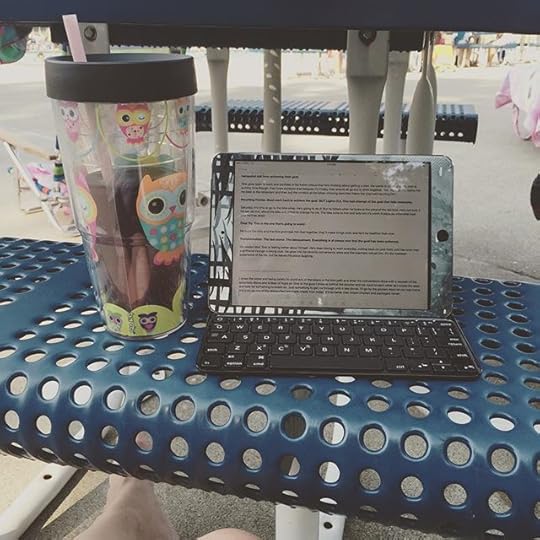 #amwriting at the pool today! Working in a new short story. #dailyphoto #ig2015 #365days #summer