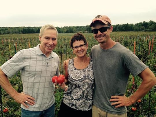 Jake, the farmer boy, with my parents.