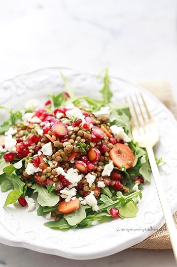 winter lentil salad