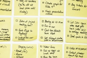 To do lists on post-it notes