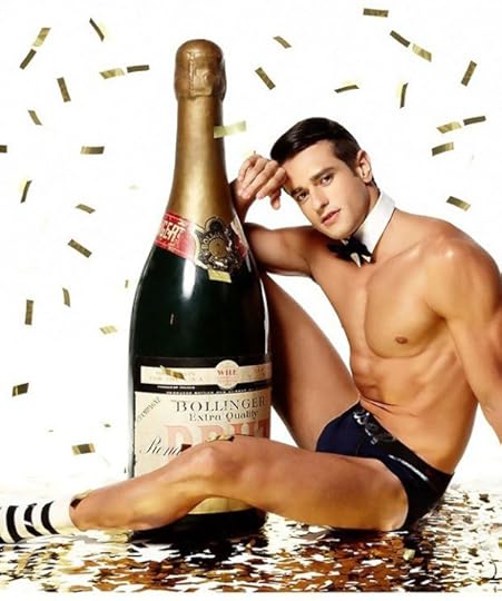 big bottle of champ new year