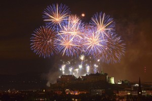 Fireworks over Edinburgh Castle, Scotland
