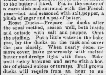 New Year's Menu from Pittsburg Dispatch 1.2.