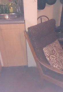 Kitchen floor by sink
