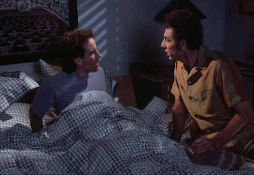 Kramer on Seinfeld's Bed