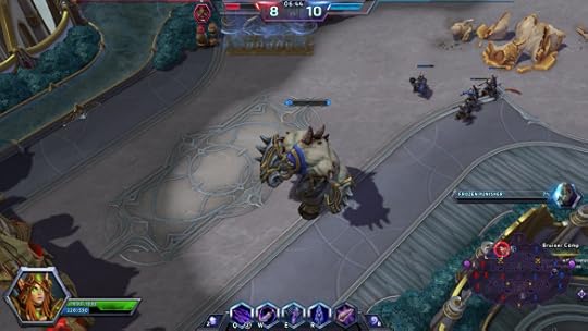 A punisher moves on the enemy base in Heroes of the Storm