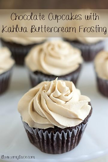 Chocolate Cupcakes with Kahlua Buttercream Frosting via flouronmyface.com