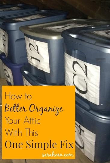 One Simple Fix to Better Organize Your Attic | SaraHorn.com