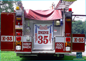 firefighterfirecompanytruckrearsigned