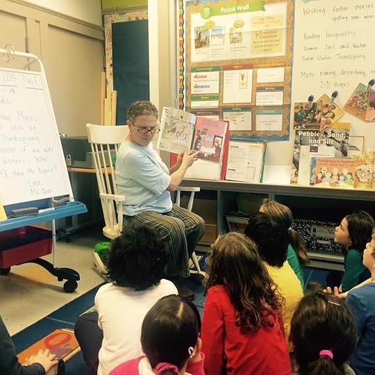 Fay reading to first graders