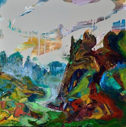 Allie Billmeyer Title of work: Loomer's Edge Medium: Oil Paint, Mixed Media on Canvas Size: 25x25in Year: 2014