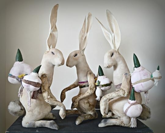 Hares with sprouting bulbs by Mr. Finch