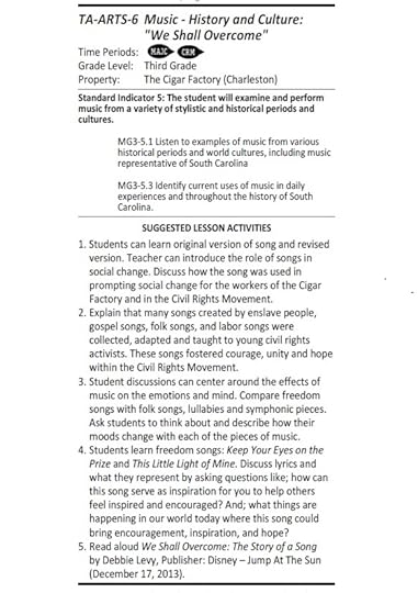 SC TA-ARTS-6 We Shall Overcome standard