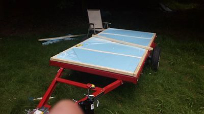 Trailer put together, substructure built, and floor insulation put in on my mini teardrop camper.