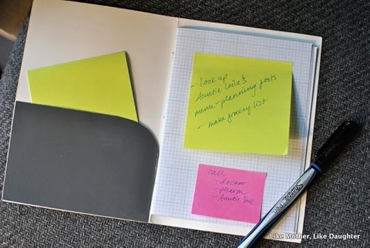 Making a notebook out of a card.