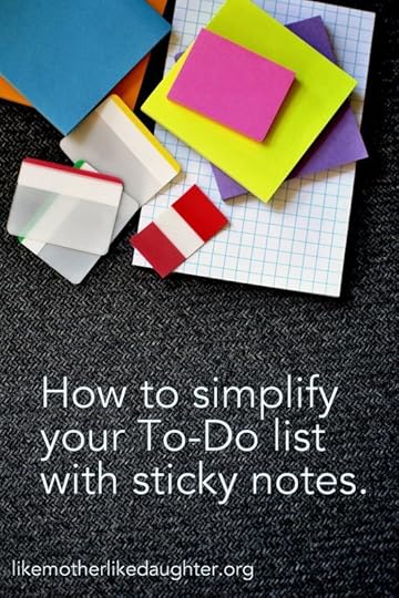how to simplify the to-do list with a little notebook and sticky notes
