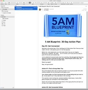 5 AM Blueprint Email