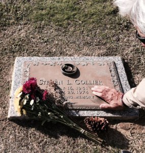 HandAt Steve's grave