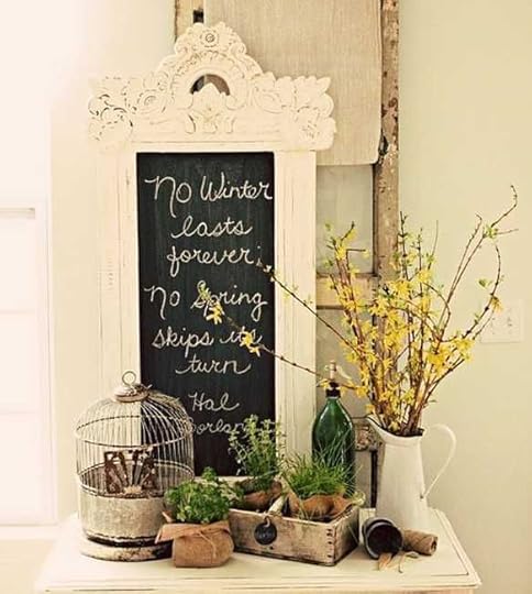 Spring Vignette Found on Decor4All