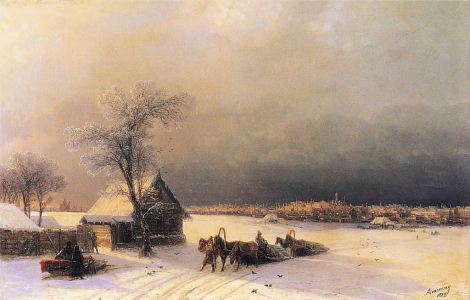 moscow in winter from the sparrow hills by aivazovsky pd