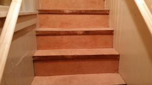 Mom's stairs with the new railings