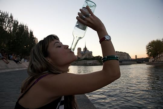 woman drinking paris
