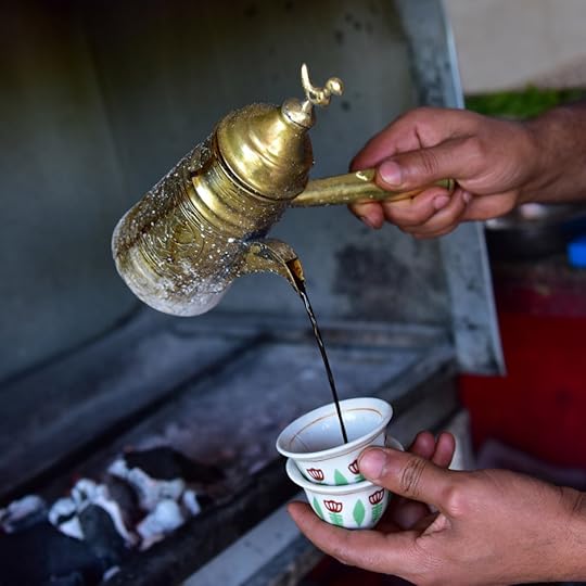 Turkish coffee pour