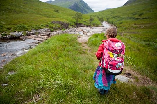 Little girl with bagback