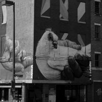 Peace at hand bw